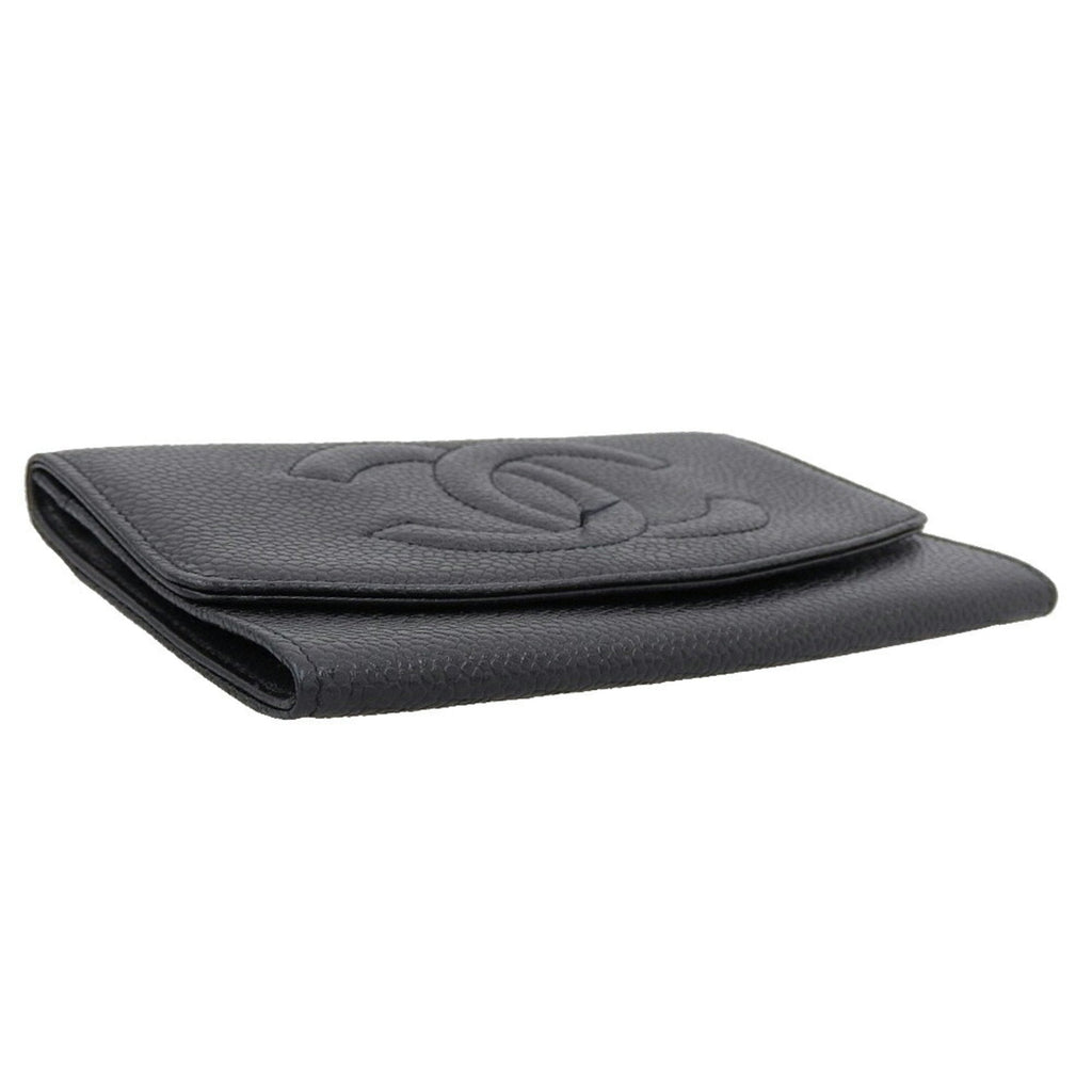 Chanel Black Leather  wallet accessories