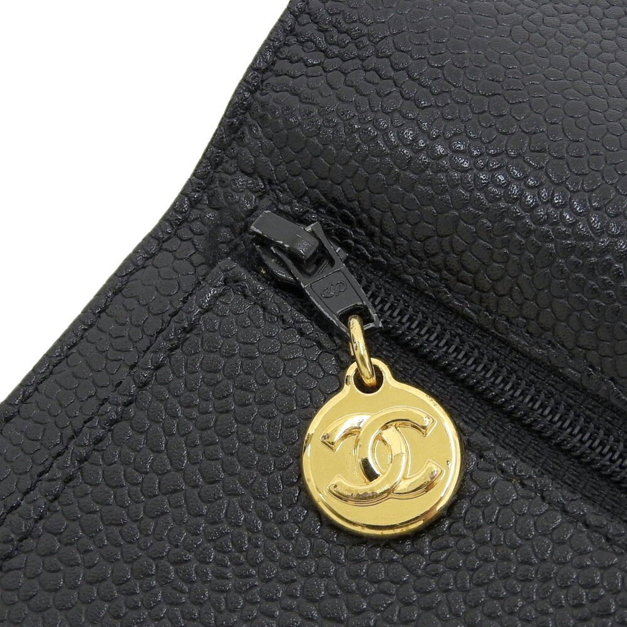 Chanel Black Leather  wallet accessories