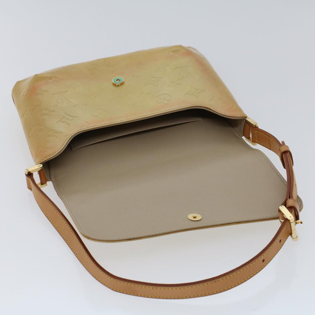 LOUIS VUITTON Monogram Vernis Thompson Street Bag Beige M91301 LV Auth 44617