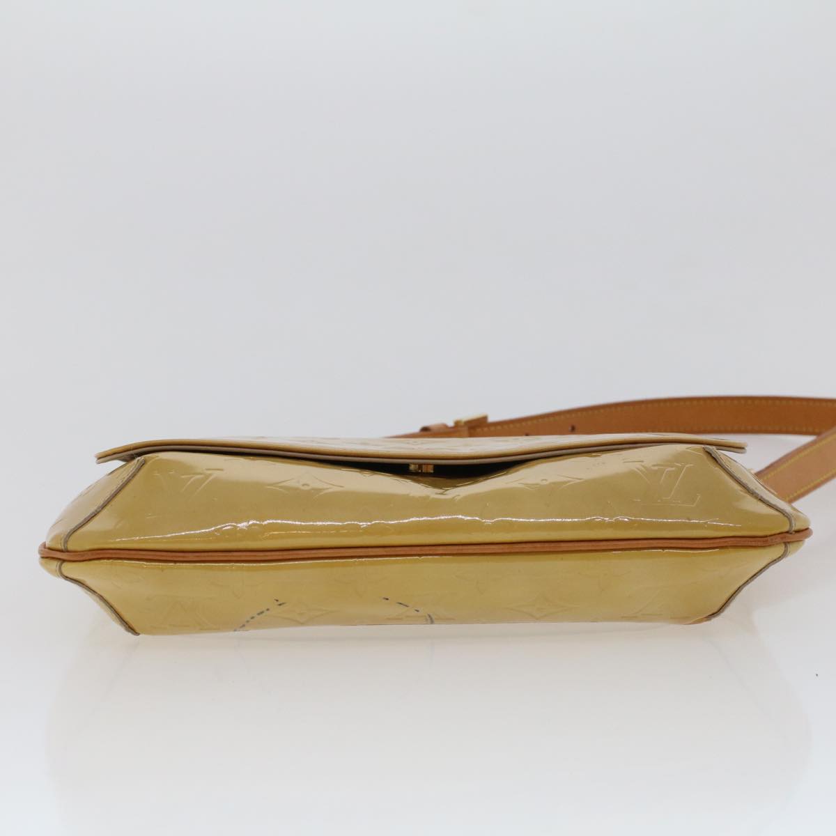 LOUIS VUITTON Monogram Vernis Thompson Street Bag Beige M91301 LV Auth 44617