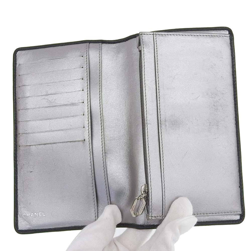 Chanel Black Leather  wallet accessories