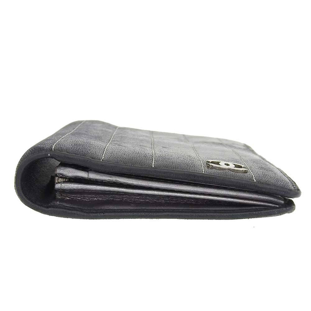 Chanel Black Leather  wallet accessories