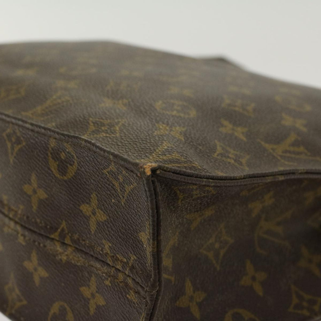 LOUIS VUITTON Monogram Sac Plat Hand Bag M51140 LV Auth 45024