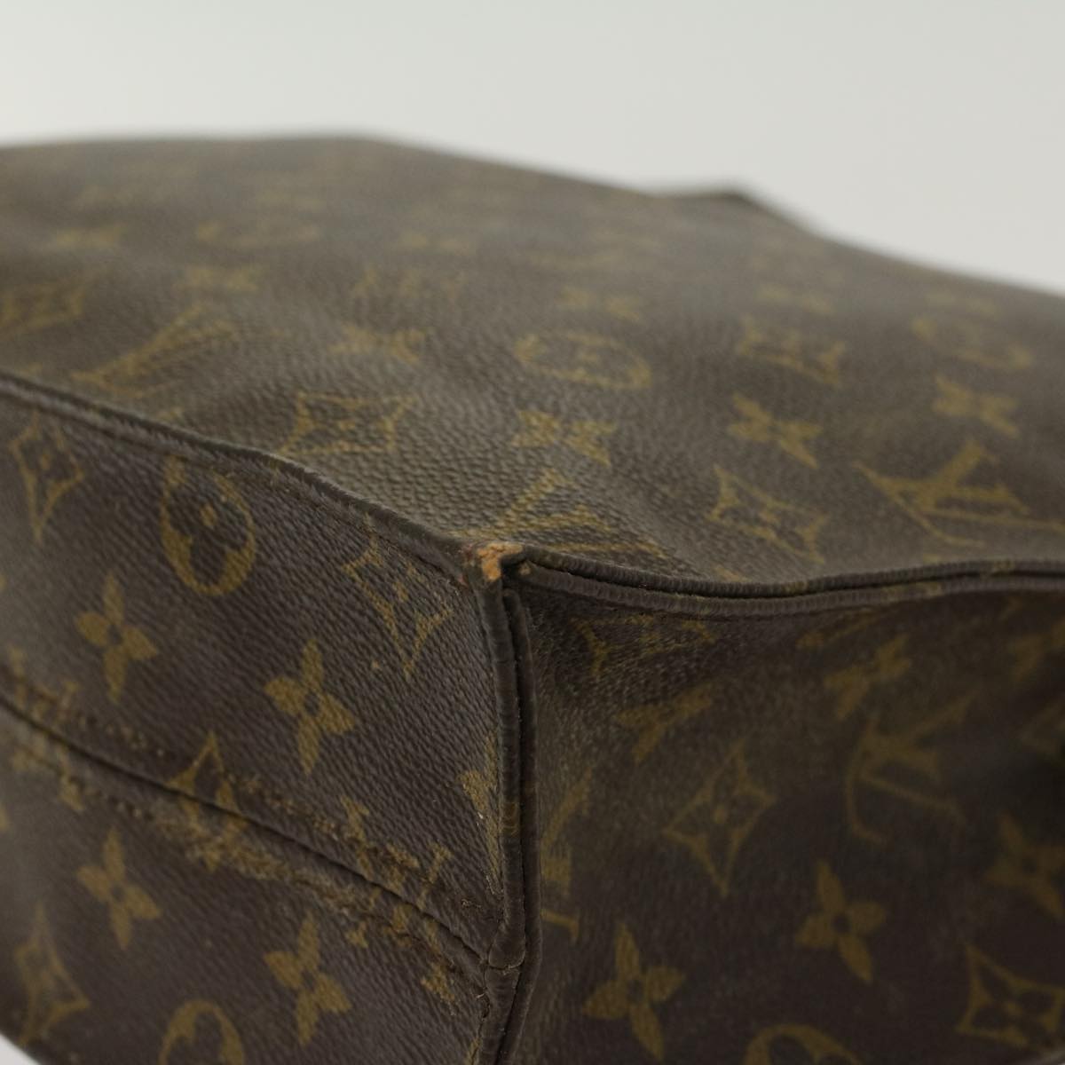 LOUIS VUITTON Monogram Sac Plat Hand Bag M51140 LV Auth 45024