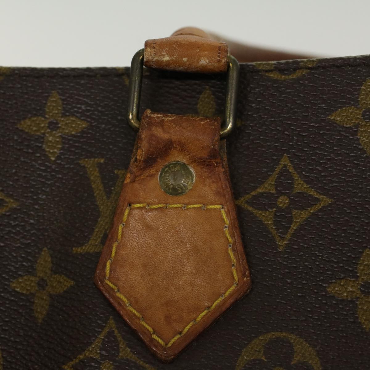 LOUIS VUITTON Monogram Sac Plat Hand Bag M51140 LV Auth 45024