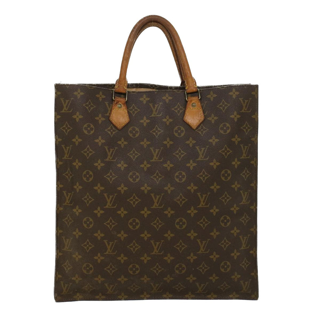LOUIS VUITTON Monogram Sac Plat Hand Bag M51140 LV Auth 45024