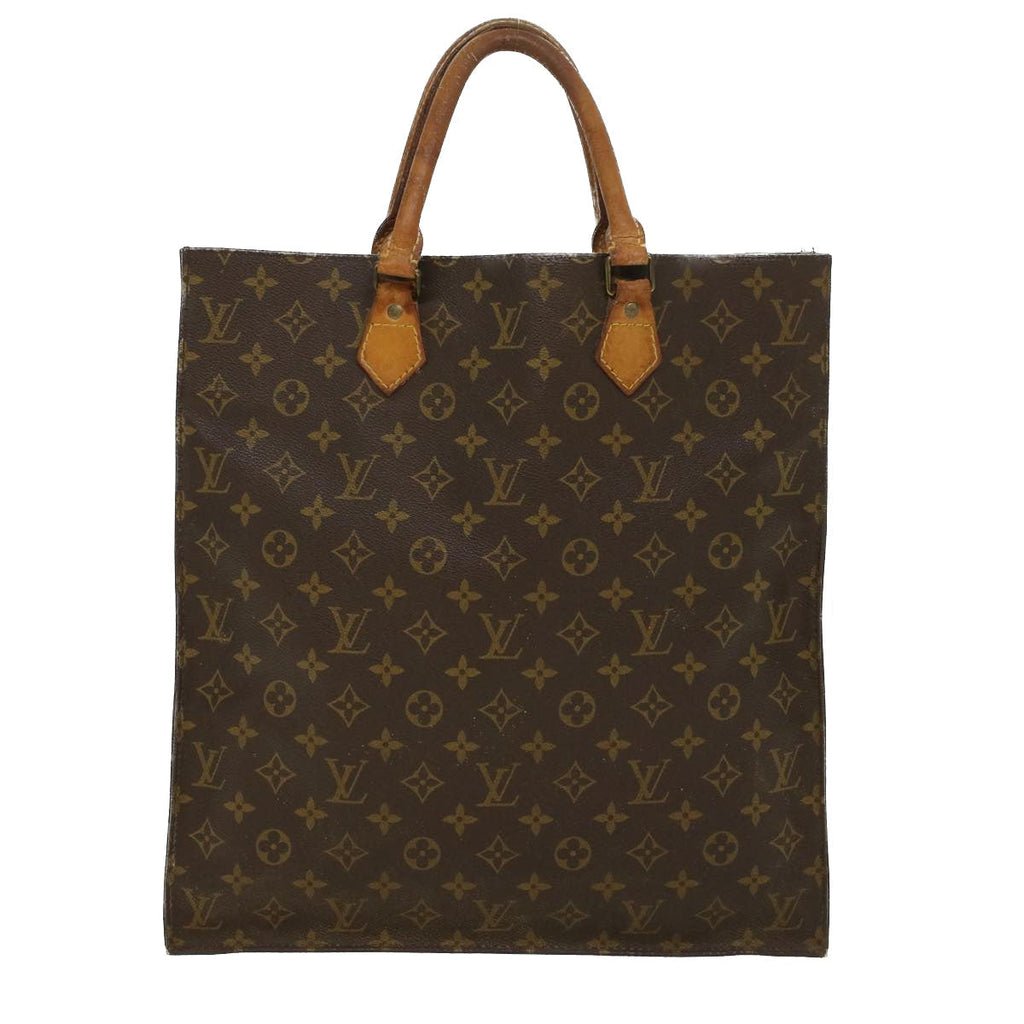 LOUIS VUITTON Monogram Sac Plat Hand Bag M51140 LV Auth 45024
