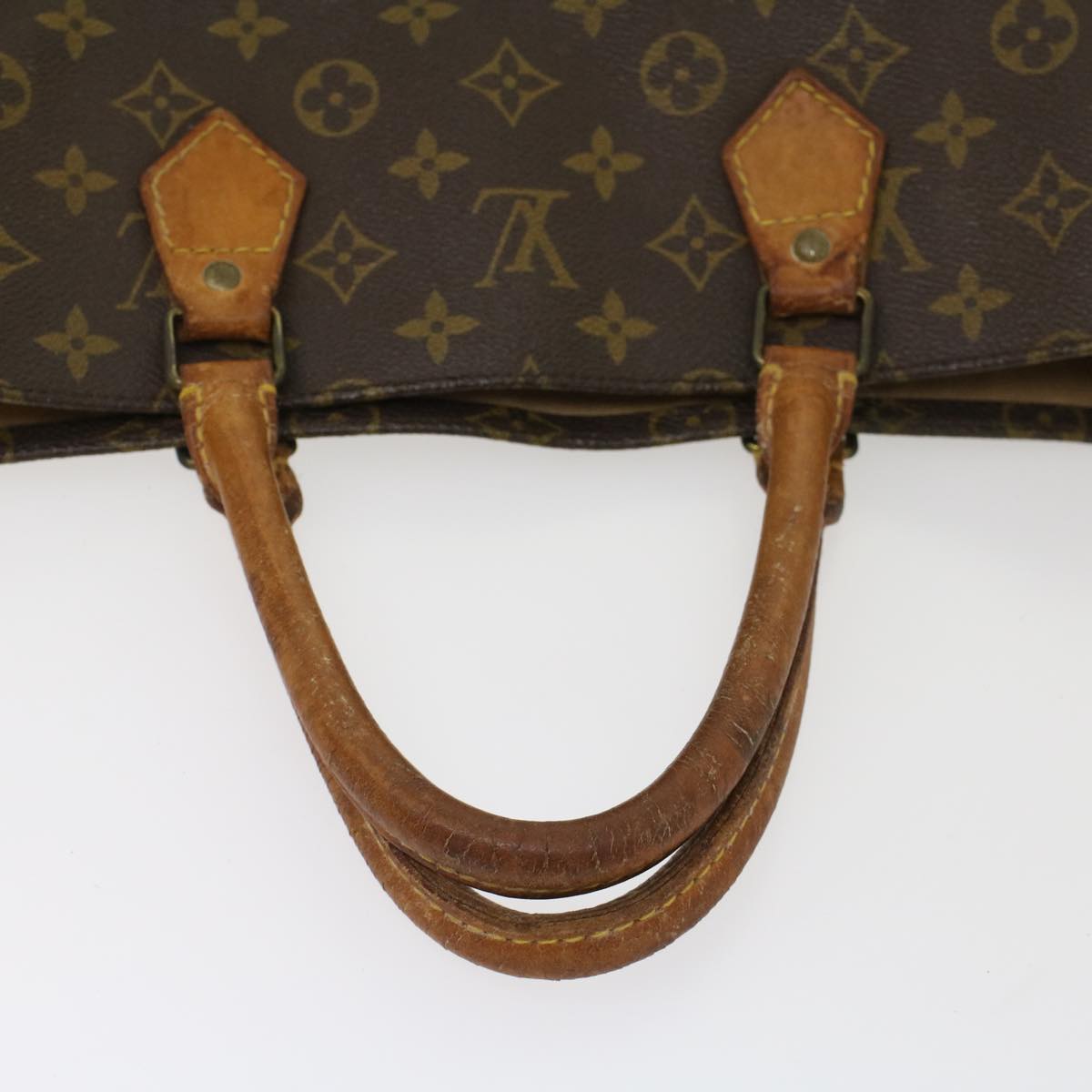 LOUIS VUITTON Monogram Sac Plat Hand Bag M51140 LV Auth 45024