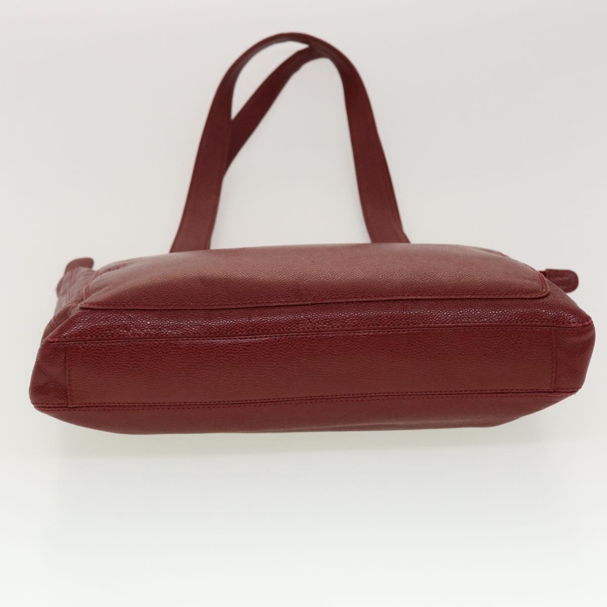 CHANEL Shoulder Bag Caviar Skin Red CC  45089
