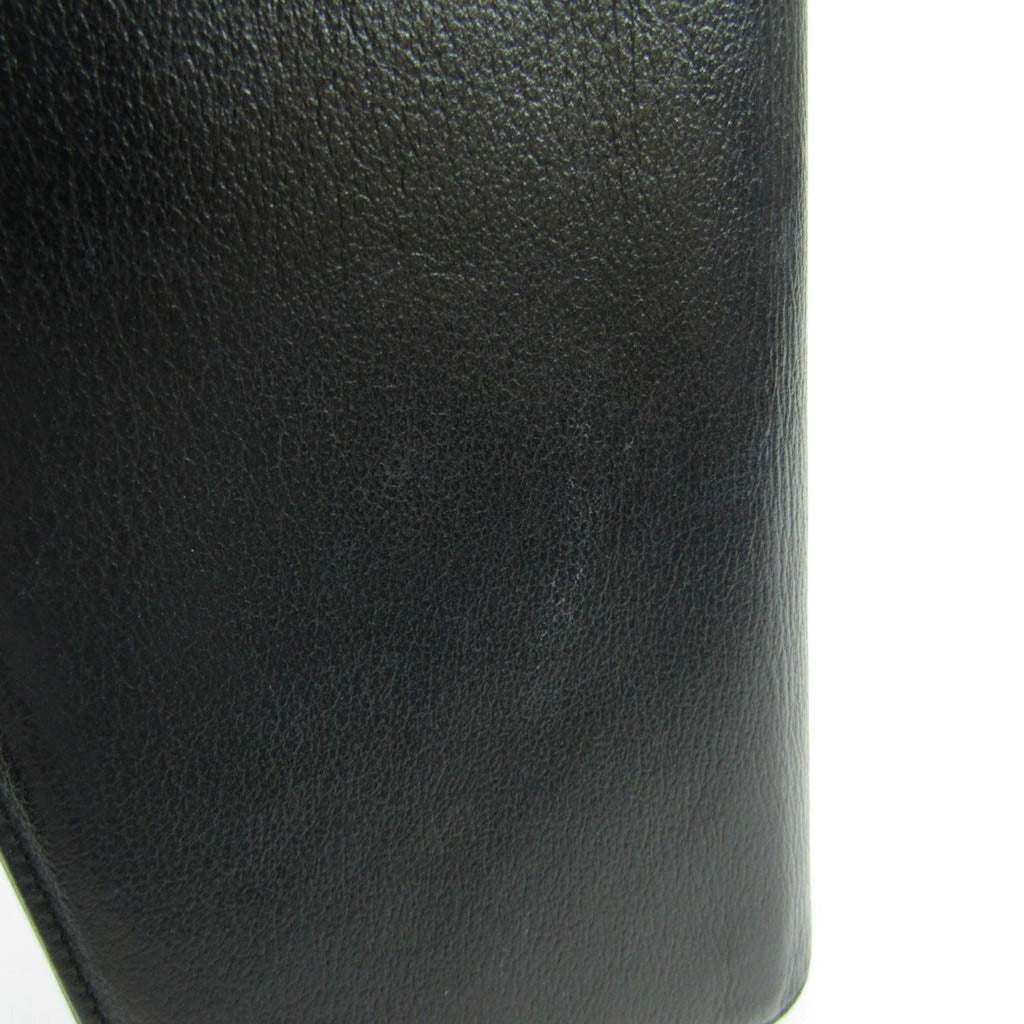 Chanel Black Leather Camellia wallet accessories
