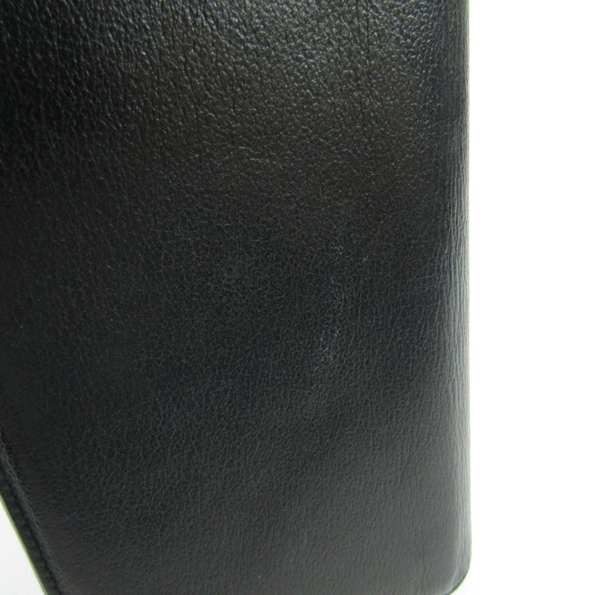 Chanel Black Leather Camellia wallet accessories