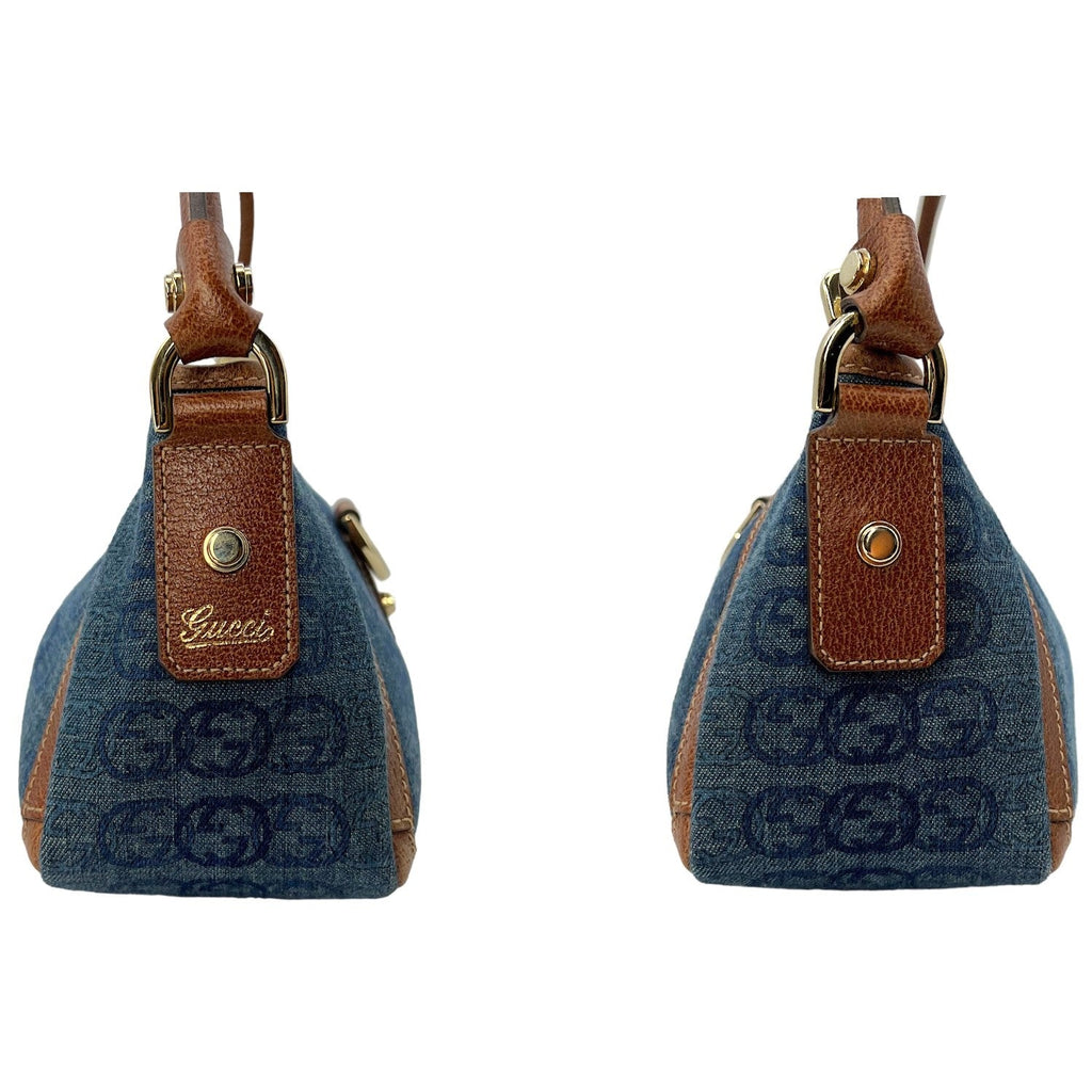 Gucci Denim D Ring Abbey Pochette Bag