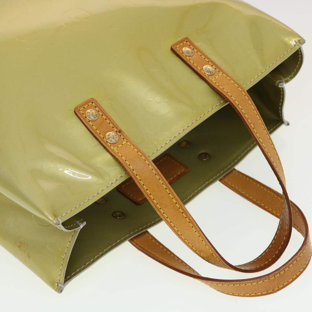 LOUIS VUITTON Monogram Vernis Reade PM Hand Bag Gris M91145 LV Auth 45332