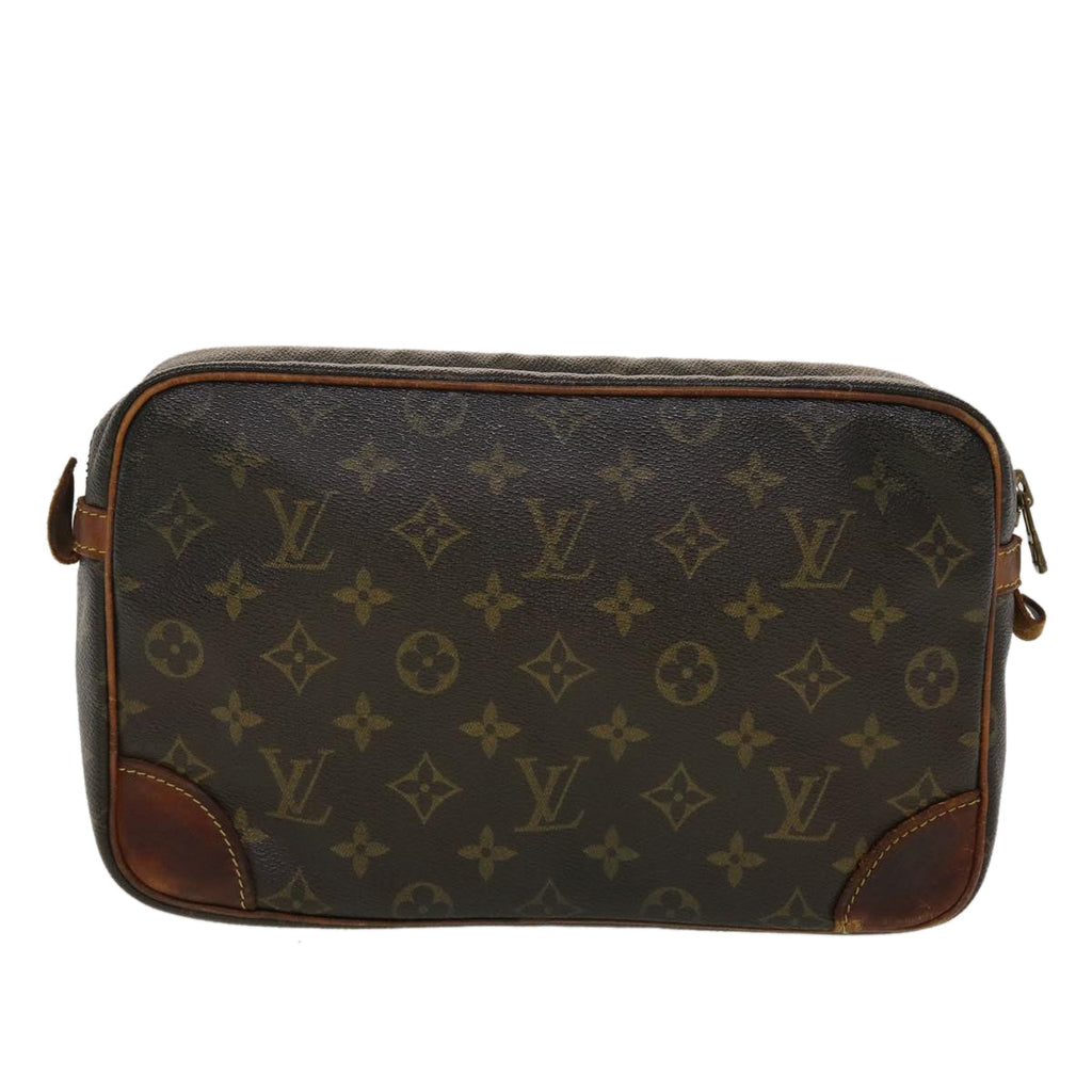 LOUIS VUITTON Monogram Compiegne 28 Clutch Bag M51845 LV Auth 45342