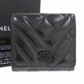 Chanel Black Leather  wallet accessories