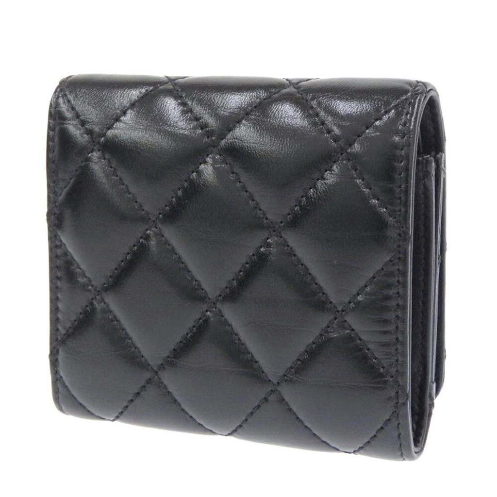 Chanel Black Leather  wallet accessories