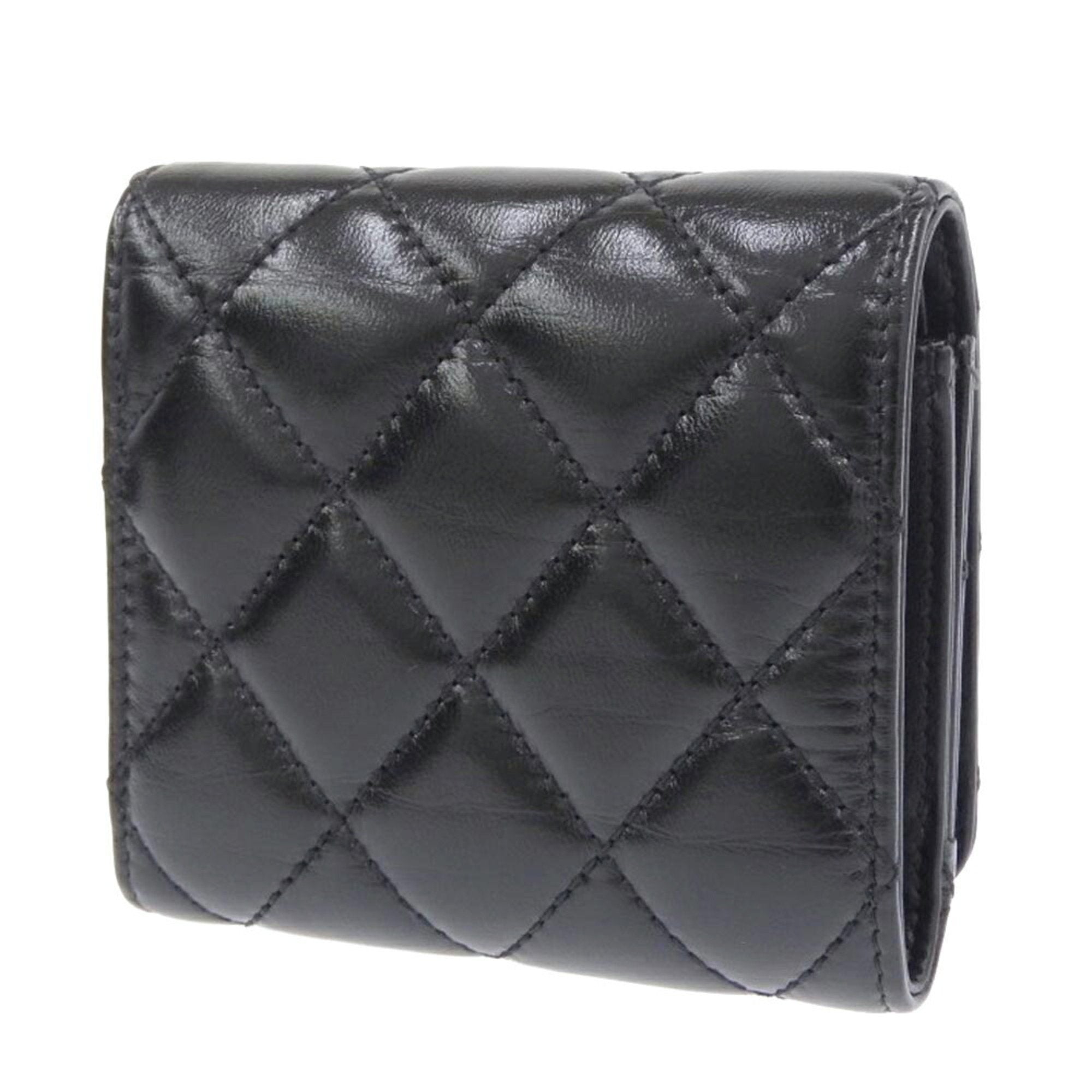 Chanel Black Leather  wallet accessories