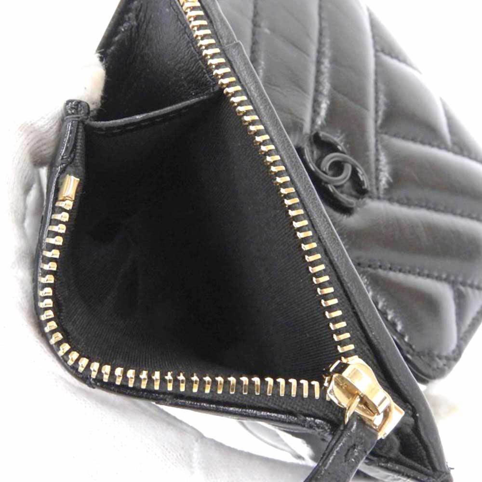 Chanel Black Leather  wallet accessories