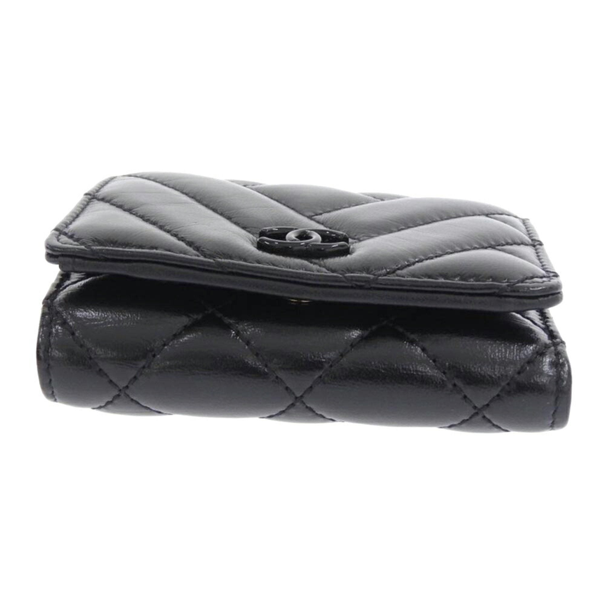 Chanel Black Leather  wallet accessories