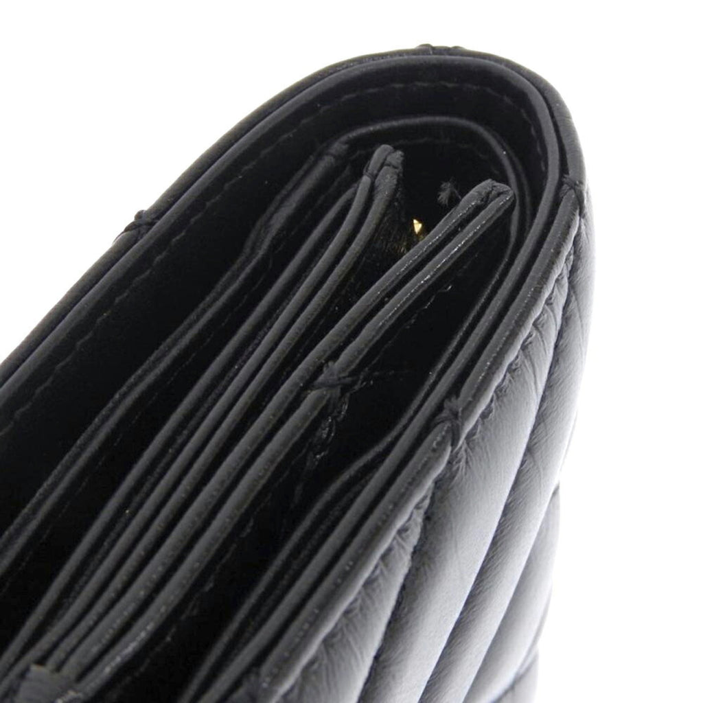 Chanel Black Leather  wallet accessories
