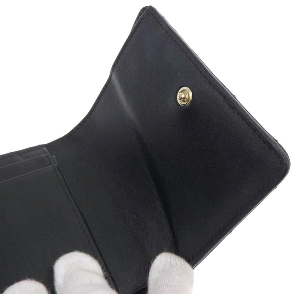 Chanel Black Leather  wallet accessories
