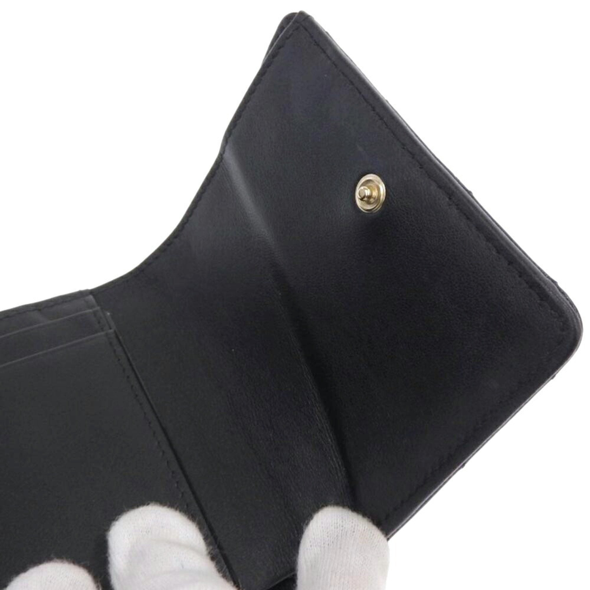 Chanel Black Leather  wallet accessories