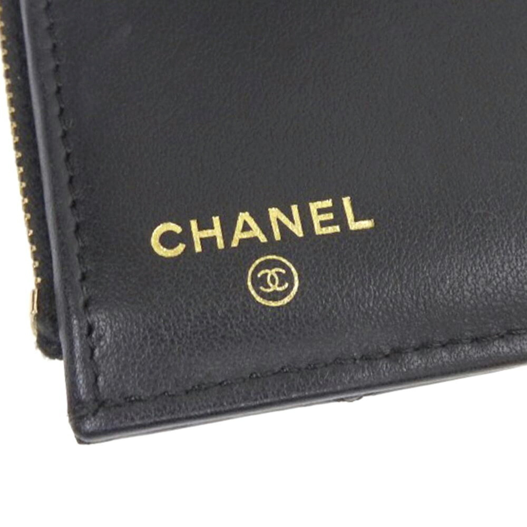 Chanel Black Leather  wallet accessories