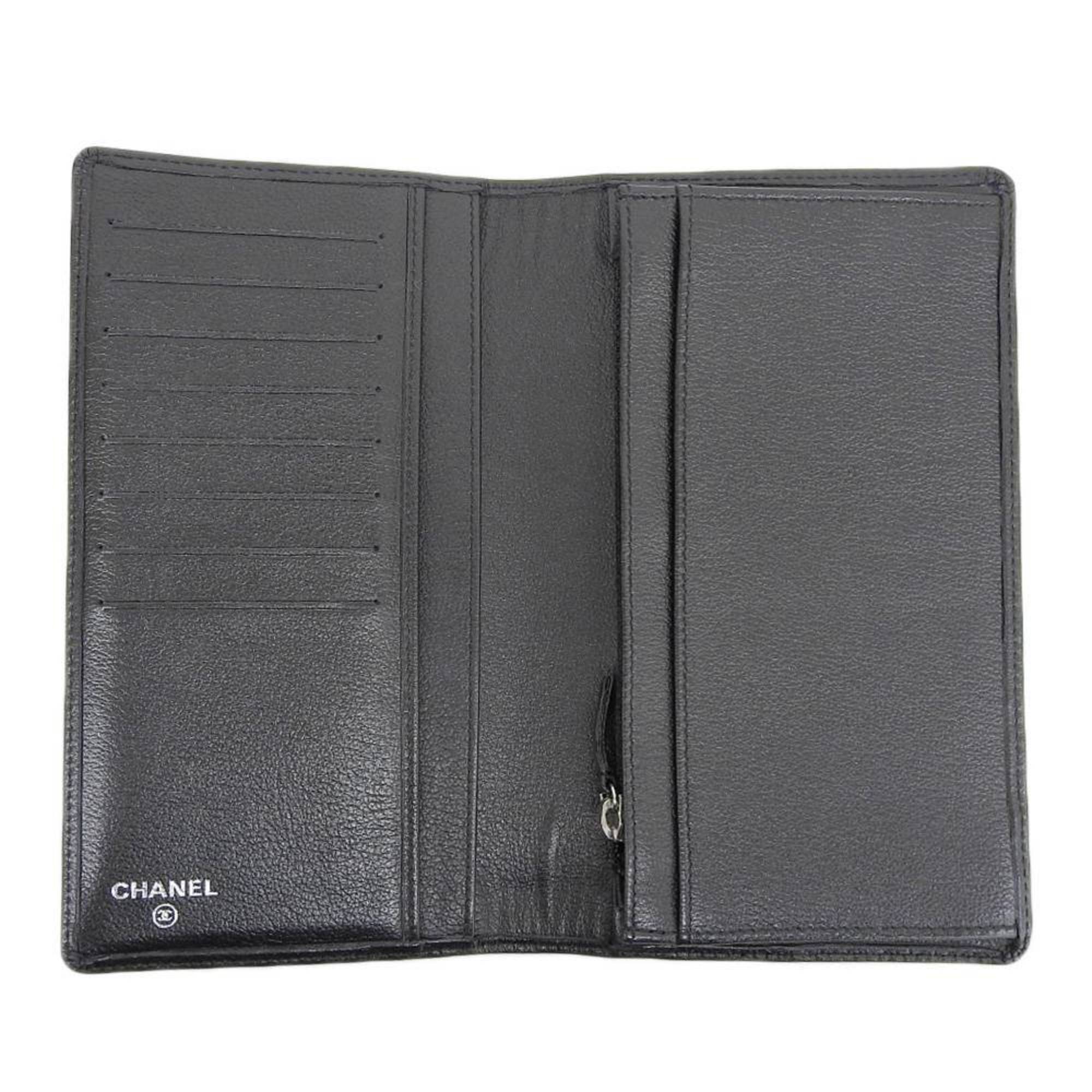 Chanel Black Leather Camellia wallet accessories