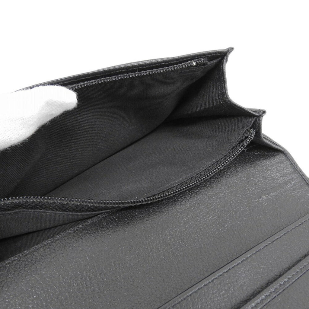 Chanel Black Leather Camellia wallet accessories