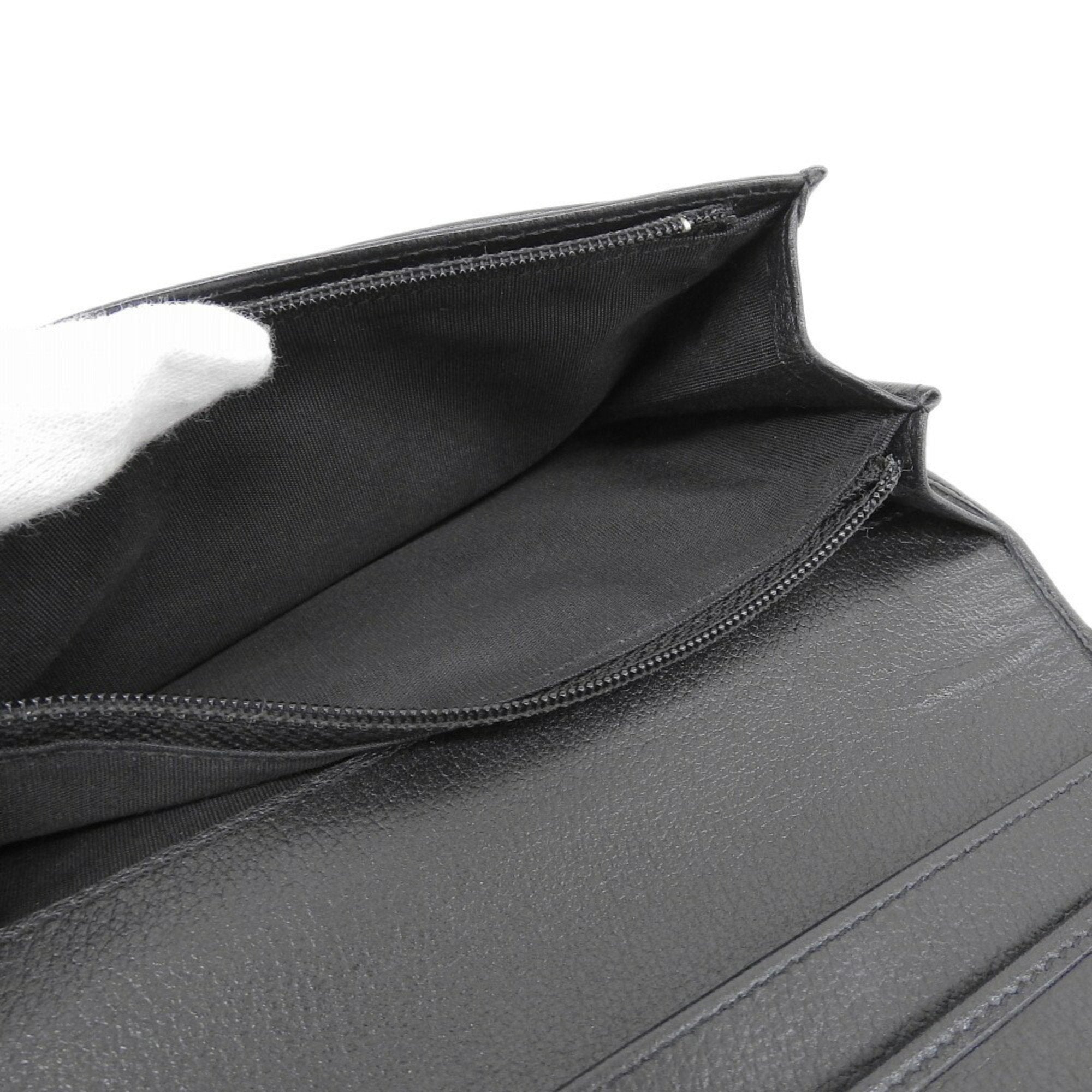 Chanel Black Leather Camellia wallet accessories