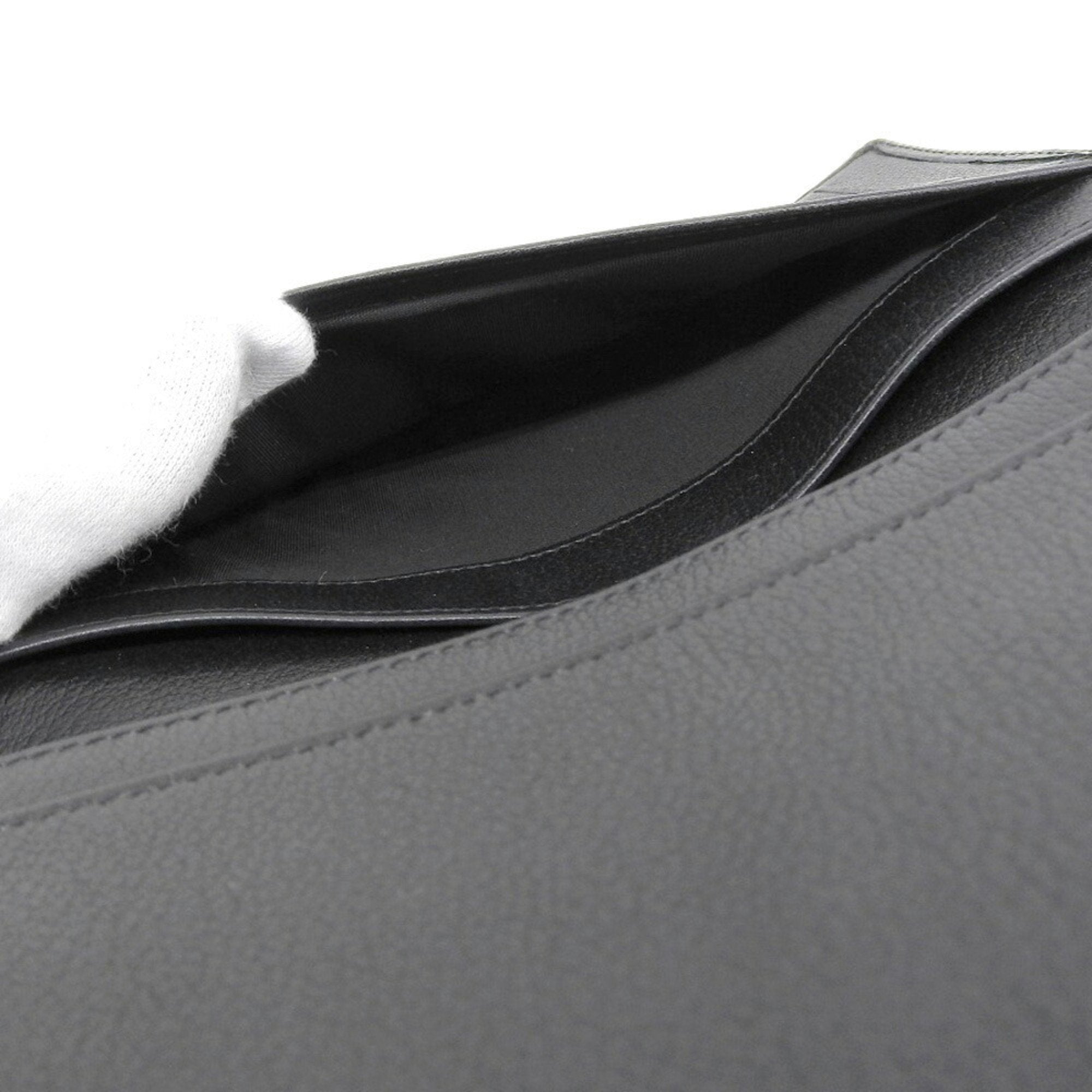 Chanel Black Leather Camellia wallet accessories