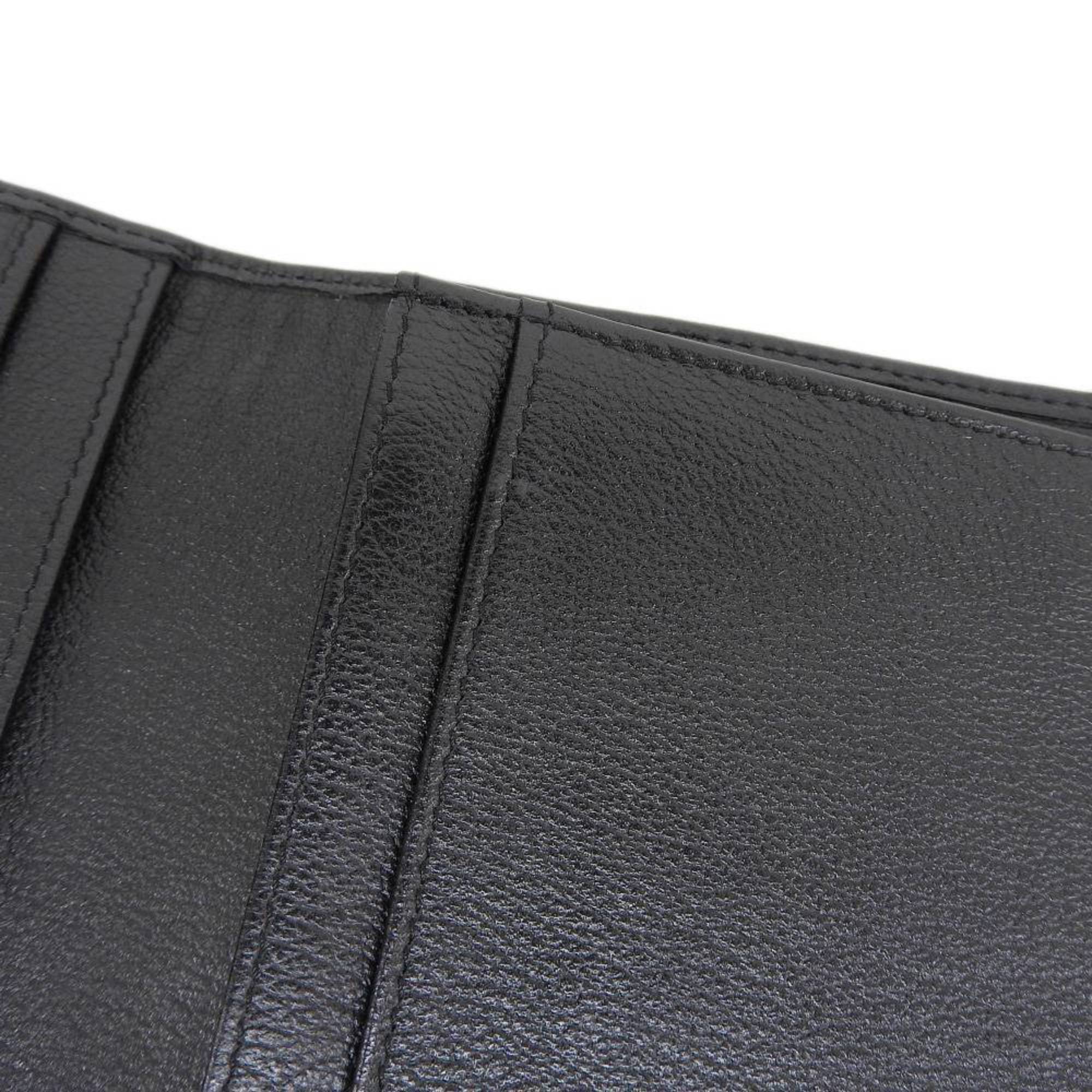 Chanel Black Leather Camellia wallet accessories