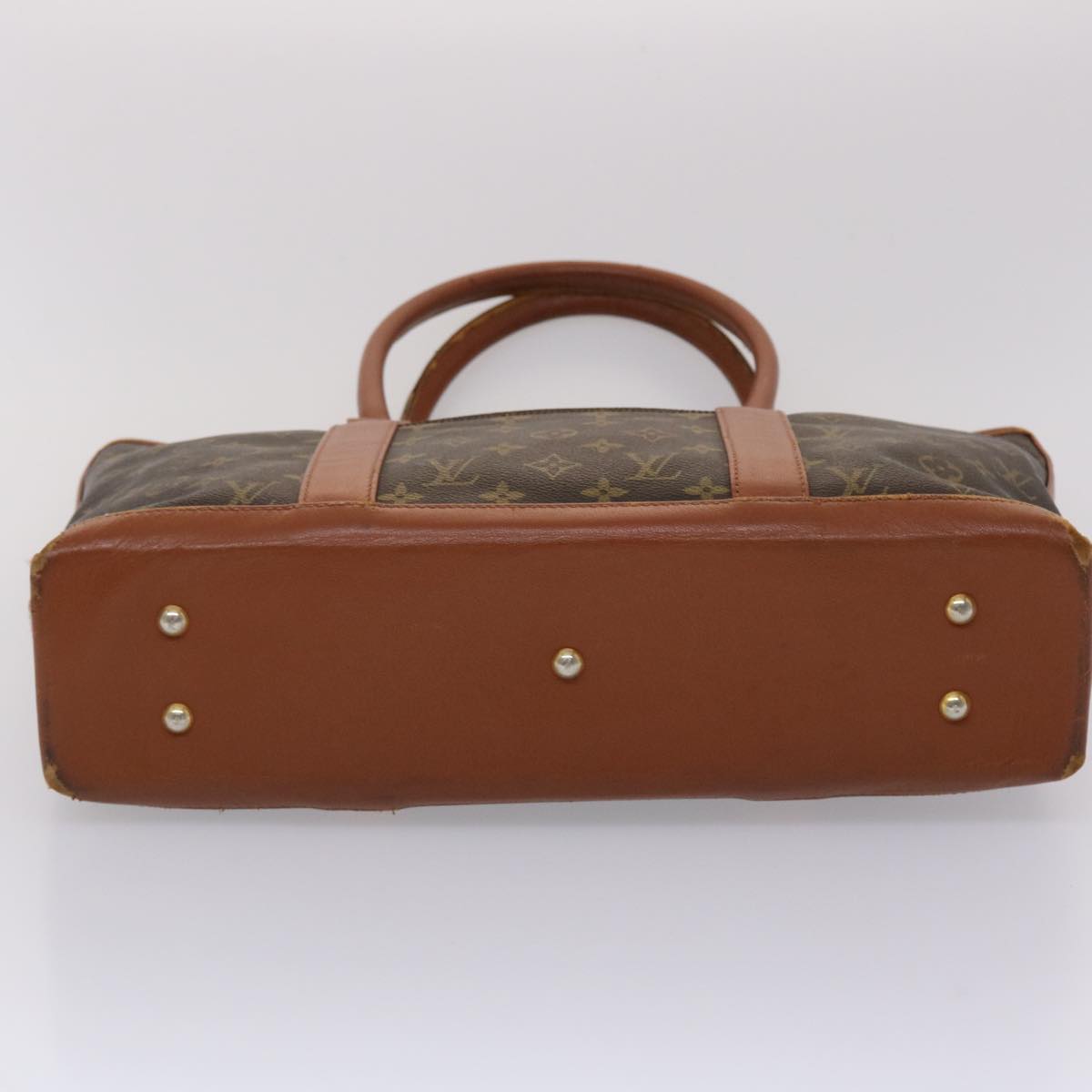 LOUIS VUITTON Monogram Sac Weekend PM Hand Bag M42425 LV Auth 45465
