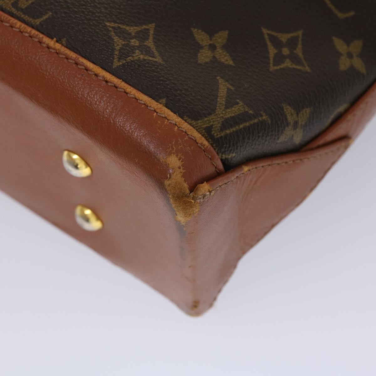 LOUIS VUITTON Monogram Sac Weekend PM Hand Bag M42425 LV Auth 45465
