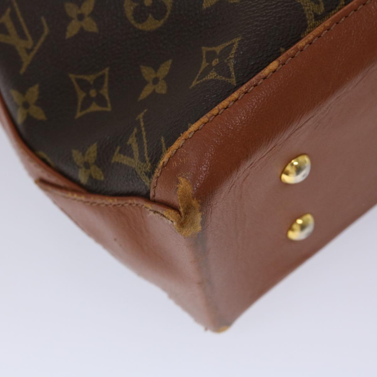 LOUIS VUITTON Monogram Sac Weekend PM Hand Bag M42425 LV Auth 45465