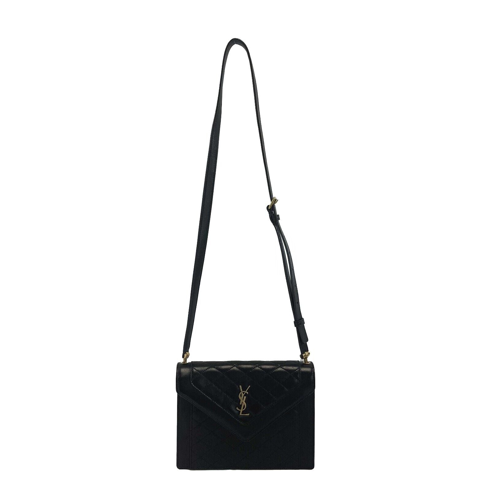 SAINT LAURENT - Gaby Mini Satchel in Black Quilted Lambskin Leather - Crossbody
