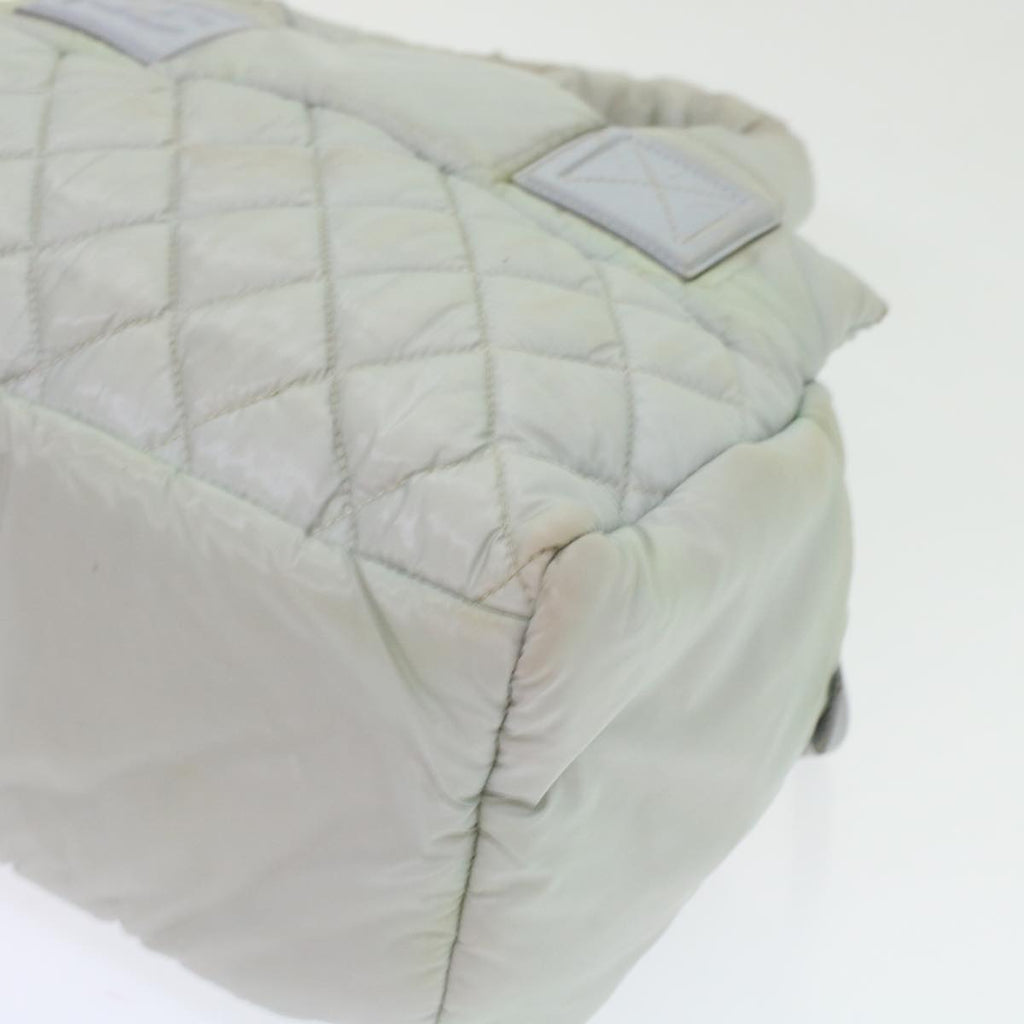 CHANEL Hand Bag Nylon Gray CC  45853