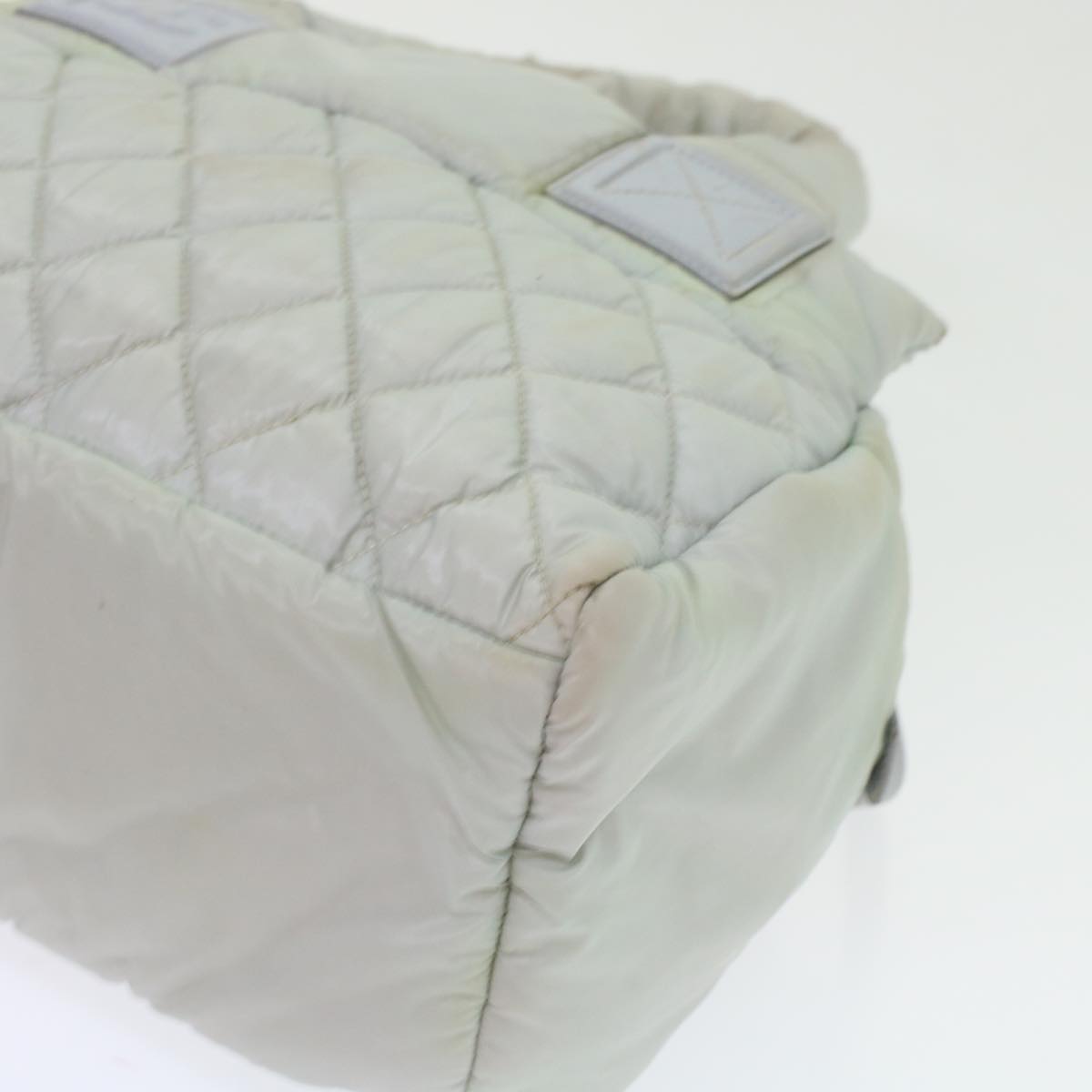 CHANEL Hand Bag Nylon Gray CC  45853