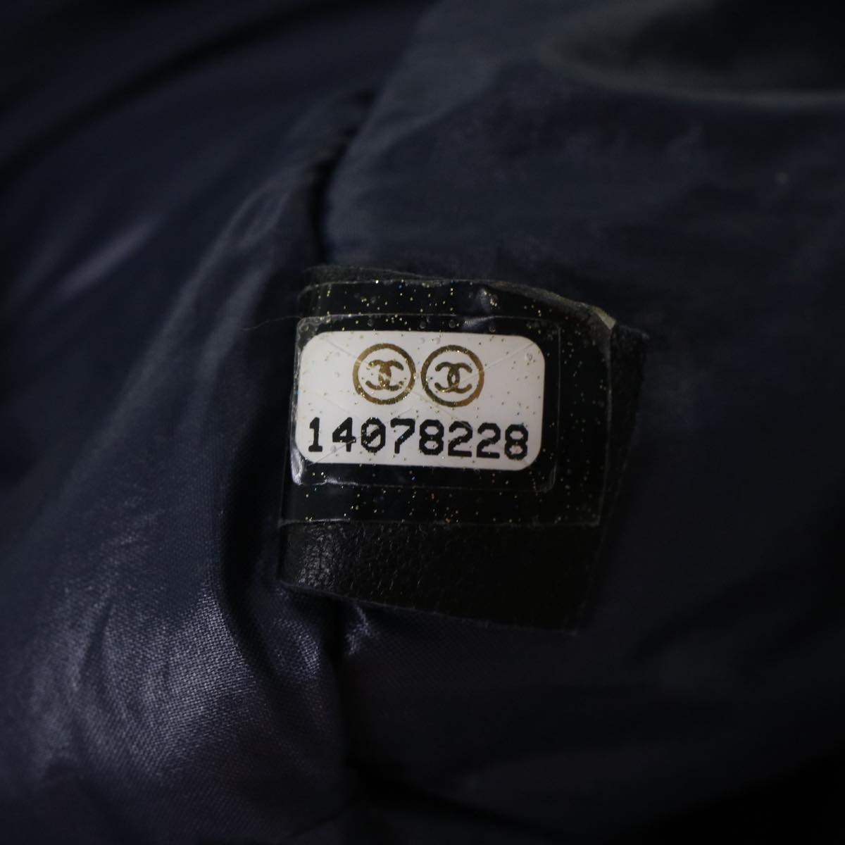 CHANEL Hand Bag Nylon Gray CC  45853