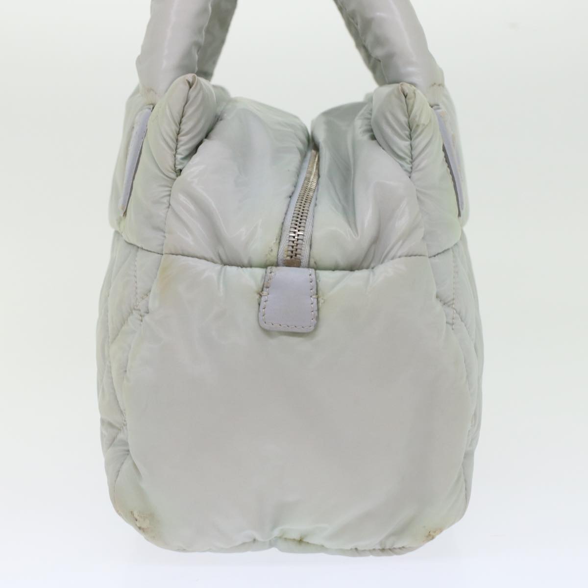 CHANEL Hand Bag Nylon Gray CC  45853