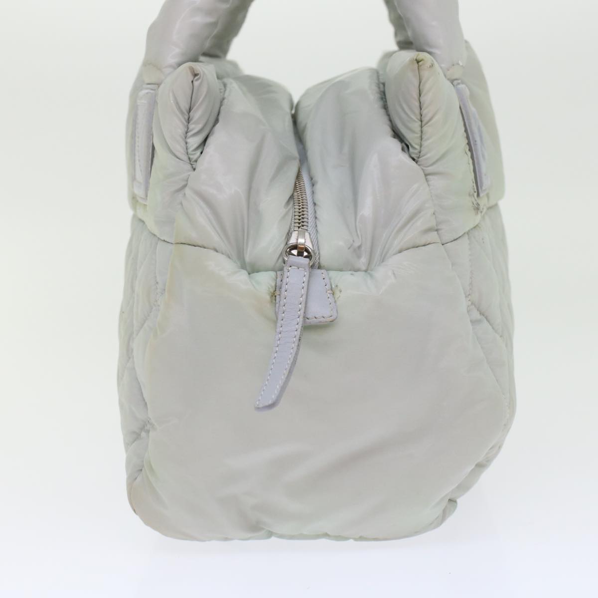 CHANEL Hand Bag Nylon Gray CC  45853