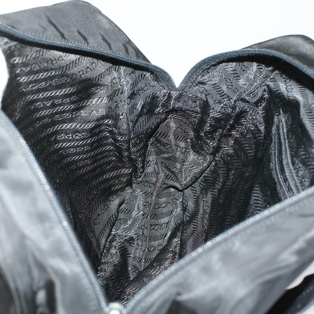 PRADA Hand Bag Nylon Black  45963