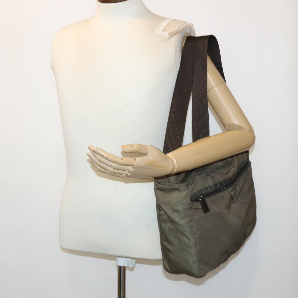 PRADA Tote Bag Nylon Khaki  46166