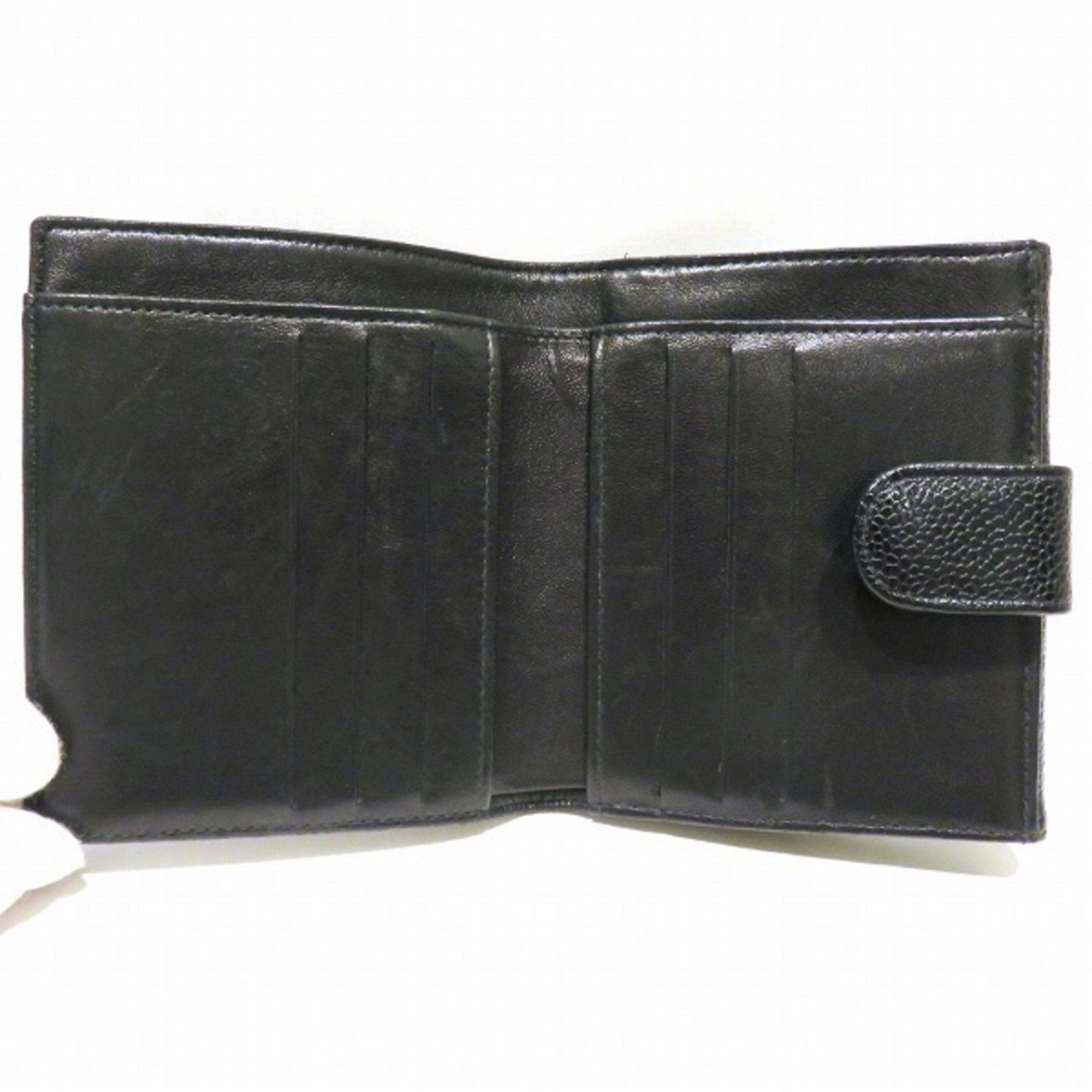 Chanel Black Leather  wallet accessories