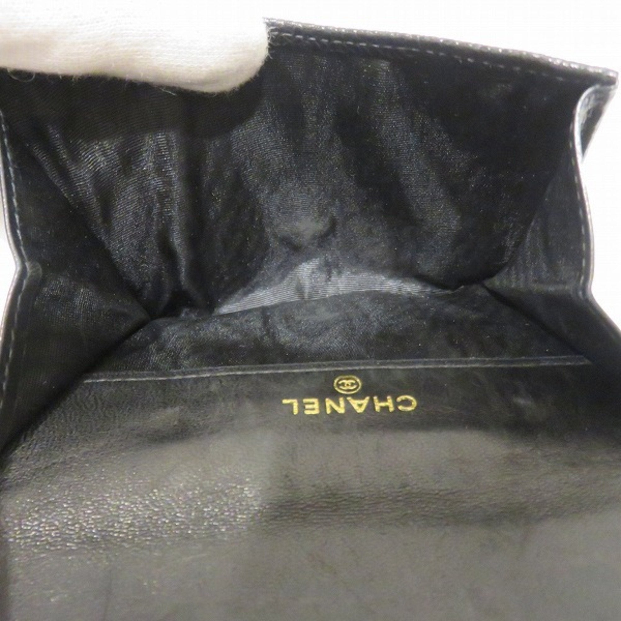 Chanel Black Leather  wallet accessories