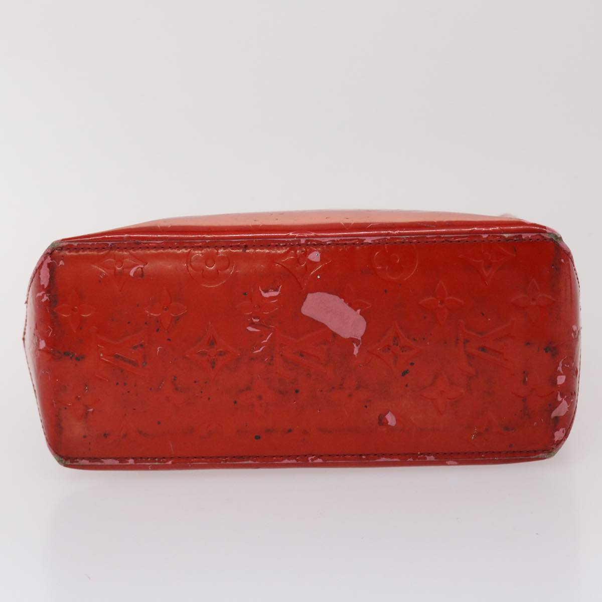 LOUIS VUITTON Monogram Vernis Reade PM Hand Bag Rouge M91088 LV Auth 46754