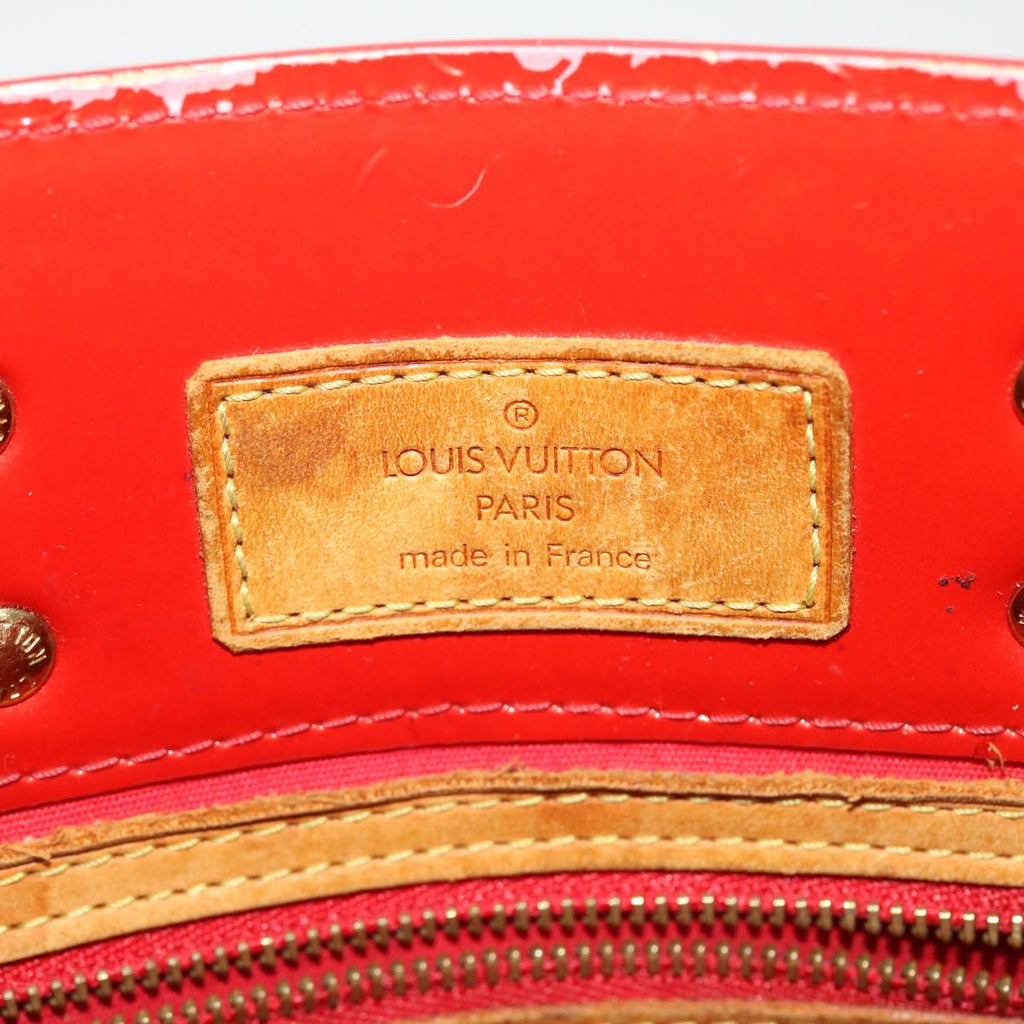 LOUIS VUITTON Monogram Vernis Reade PM Hand Bag Rouge M91088 LV Auth 46754
