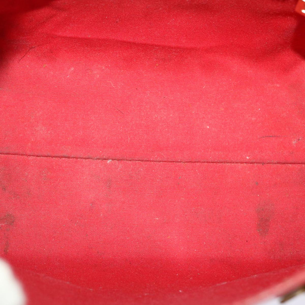 LOUIS VUITTON Monogram Vernis Reade PM Hand Bag Rouge M91088 LV Auth 46754