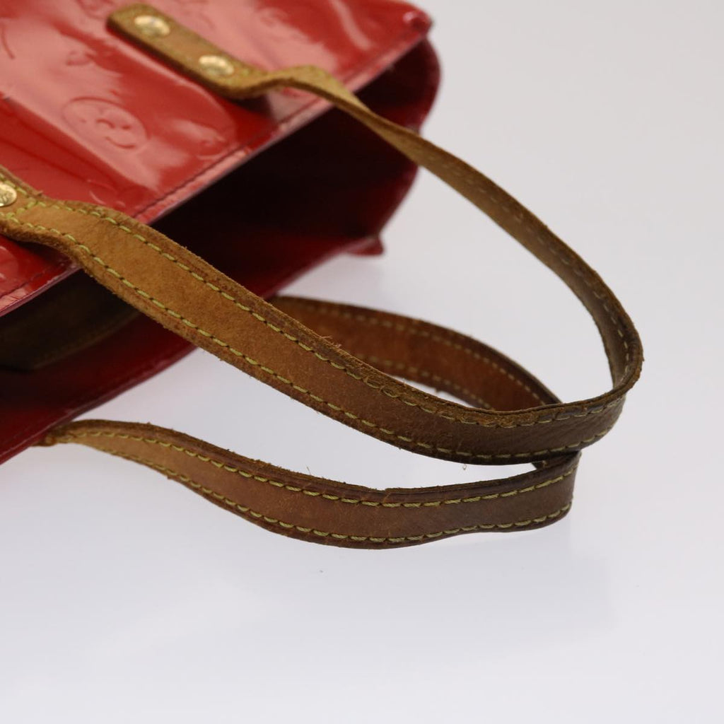 LOUIS VUITTON Monogram Vernis Reade PM Hand Bag Rouge M91088 LV Auth 46754