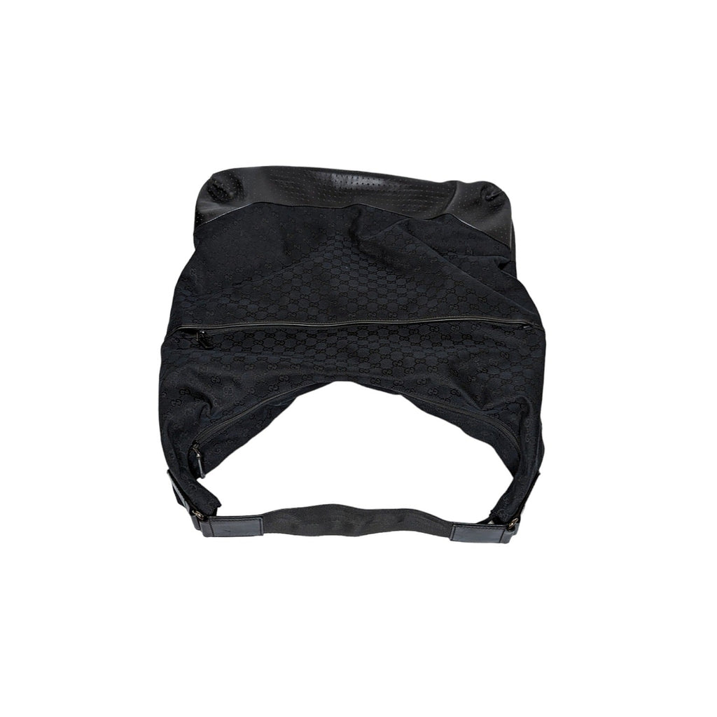 Gucci Black Nylon GG Monogram Garment Hobo